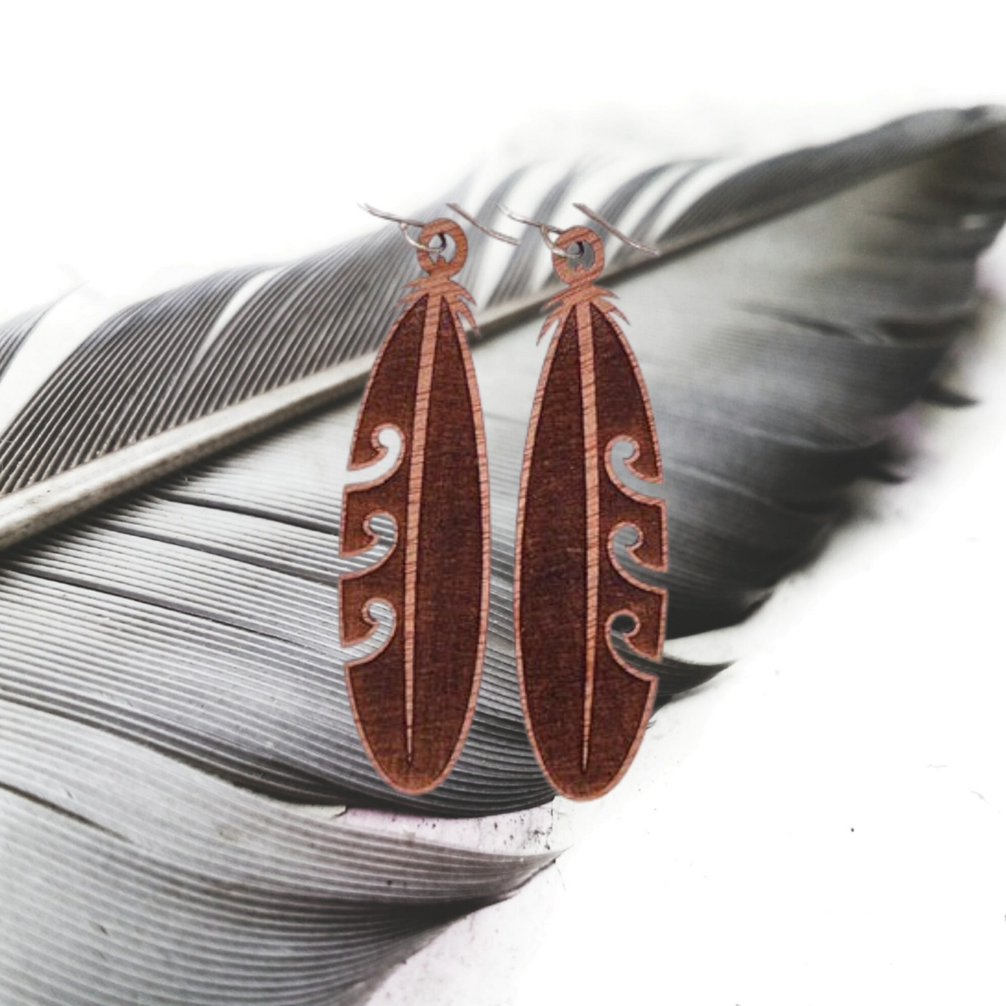 Wooden Kakapo Earrings