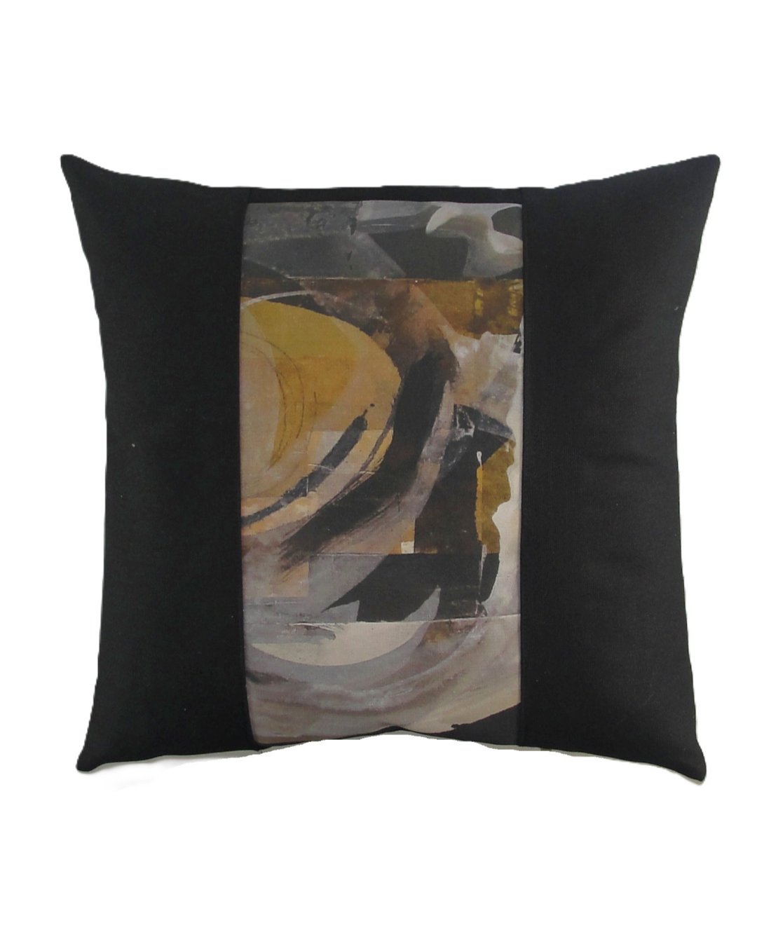Warmth behind the Sun black Cushion