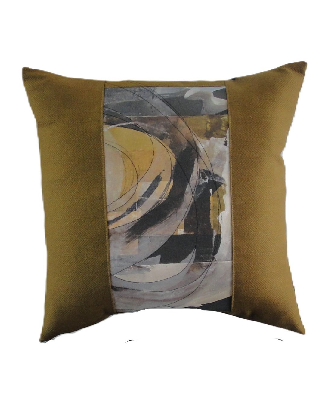 Warmth behind the Green wool Cushion