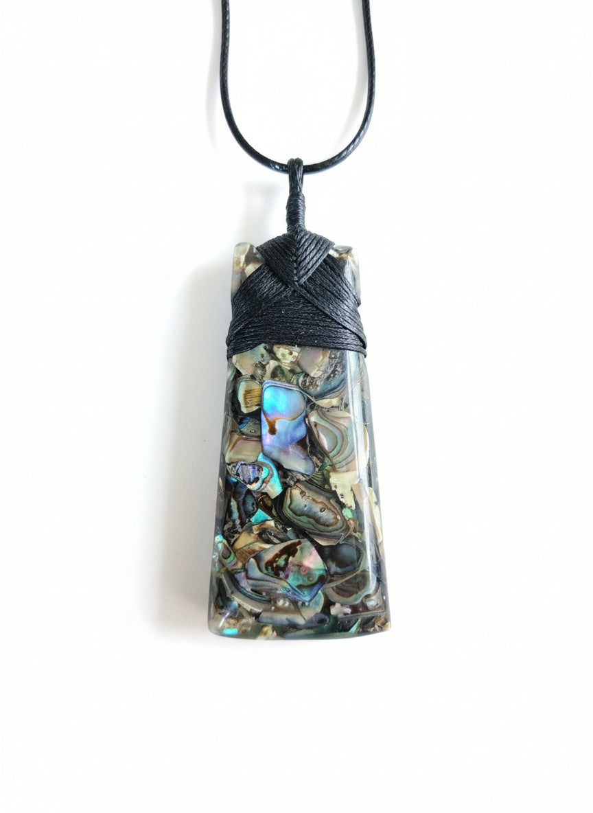 Toki Pendant - Paua & Pounamu