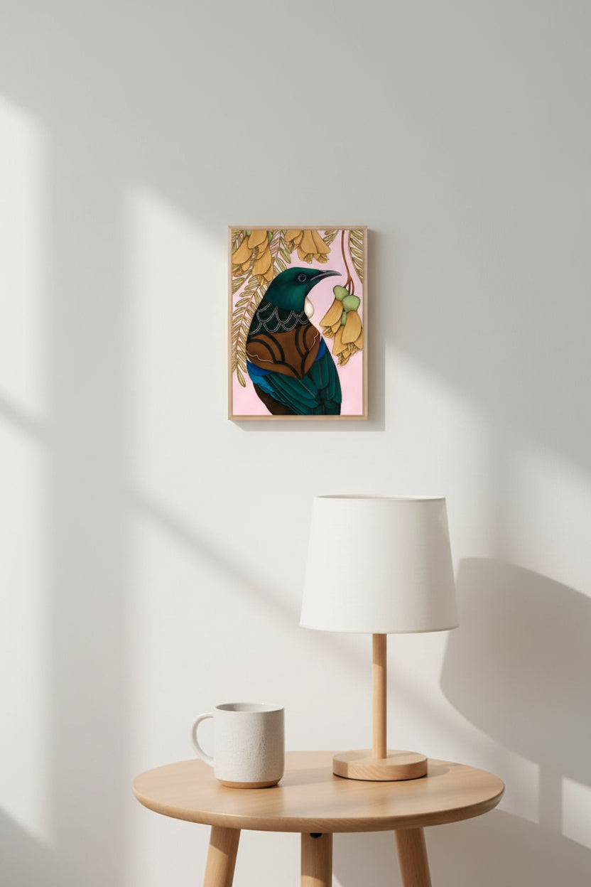 Box Frame - Tui And Kowhai