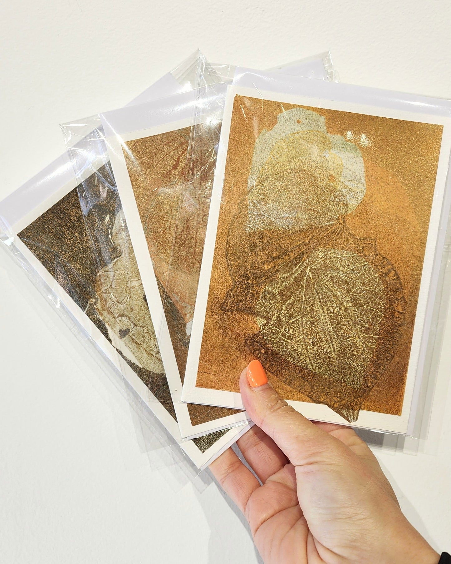 Kawakawa Monoprint Cards