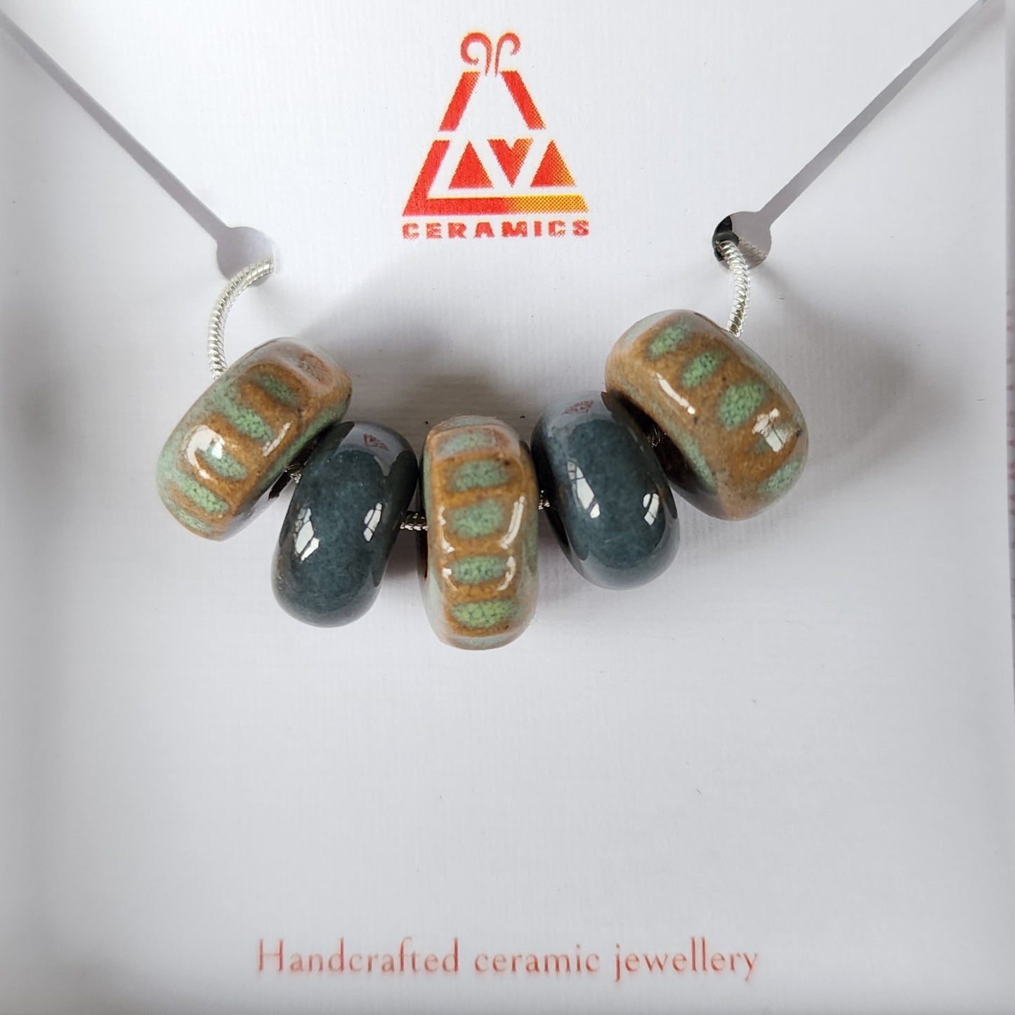 Blue Tones Ceramic Necklaces