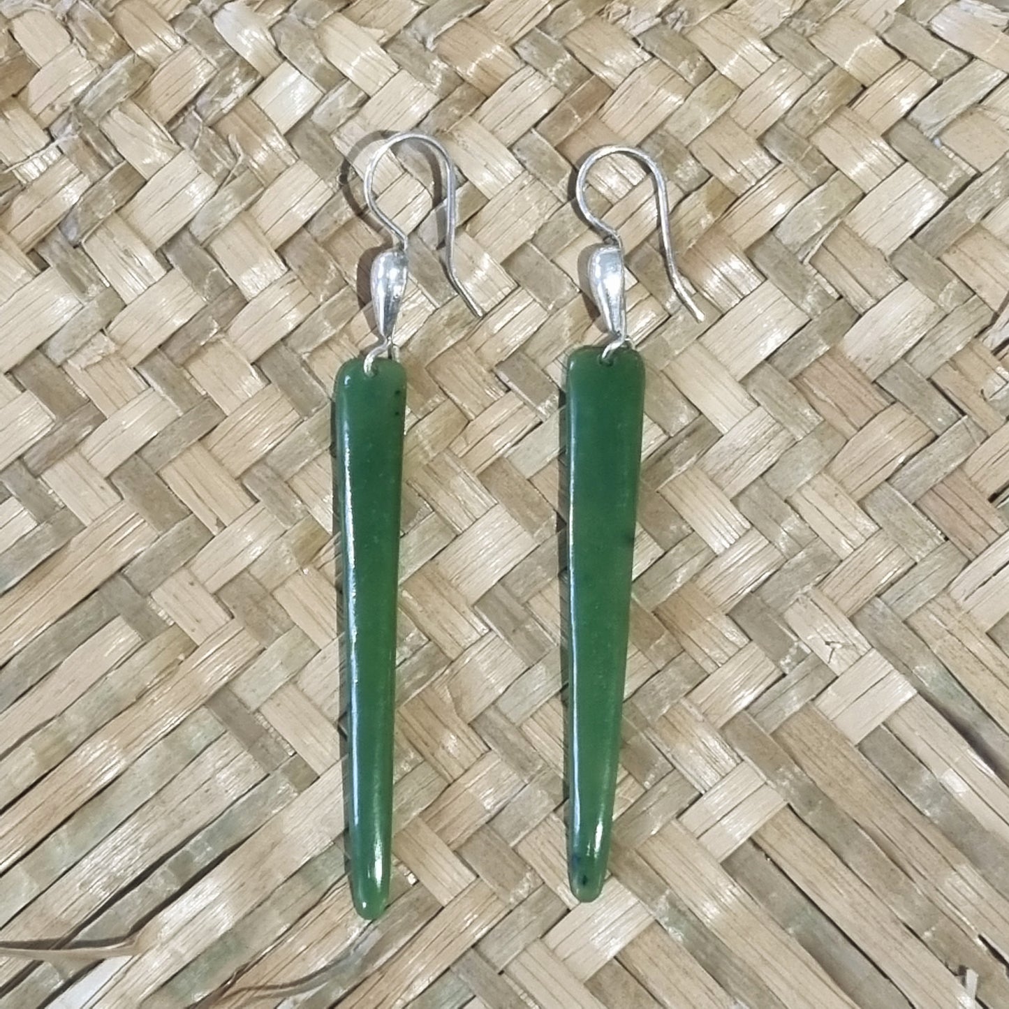 Long Point Pounamu Earrings