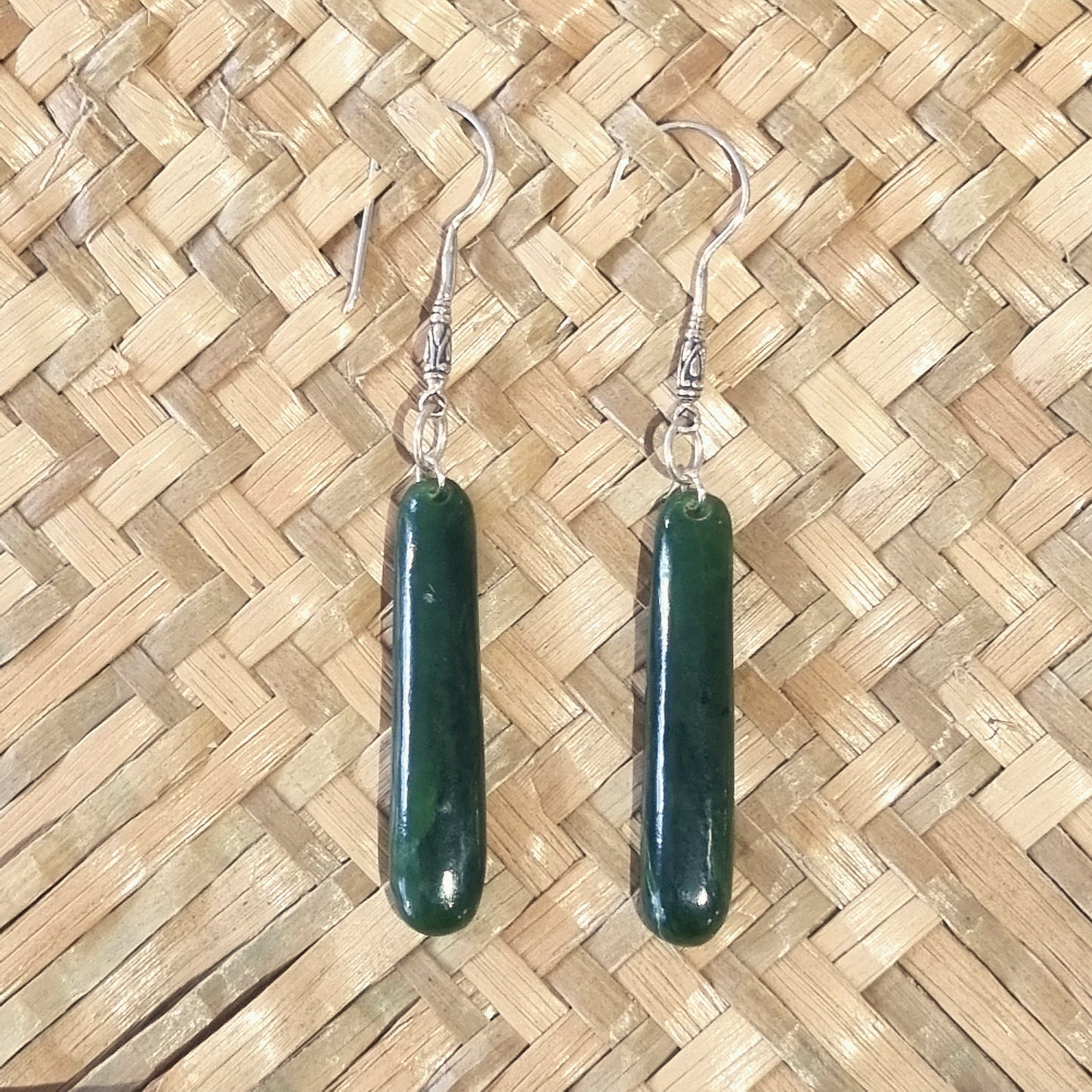 Short Length Pounamu Earrings