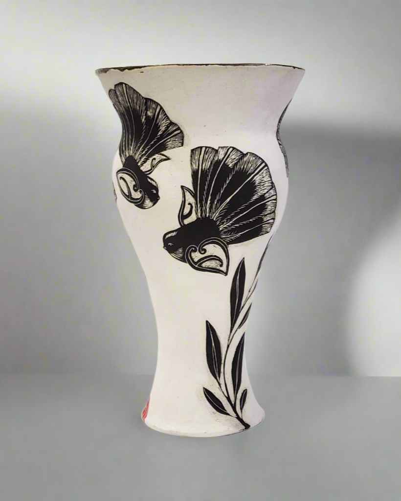 Piwakawaka Amphora Vessel