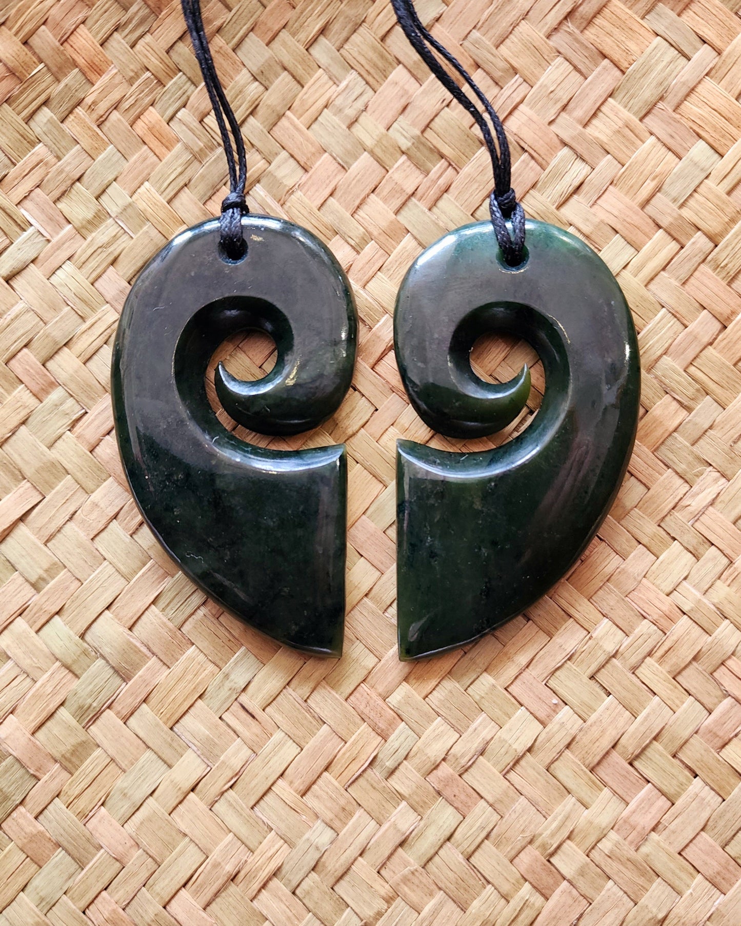 Koru Heart Pair of Pounamu