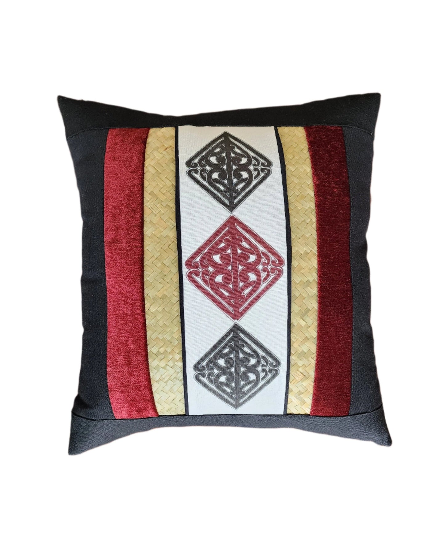 Pā o te hā - Red and black Cushion