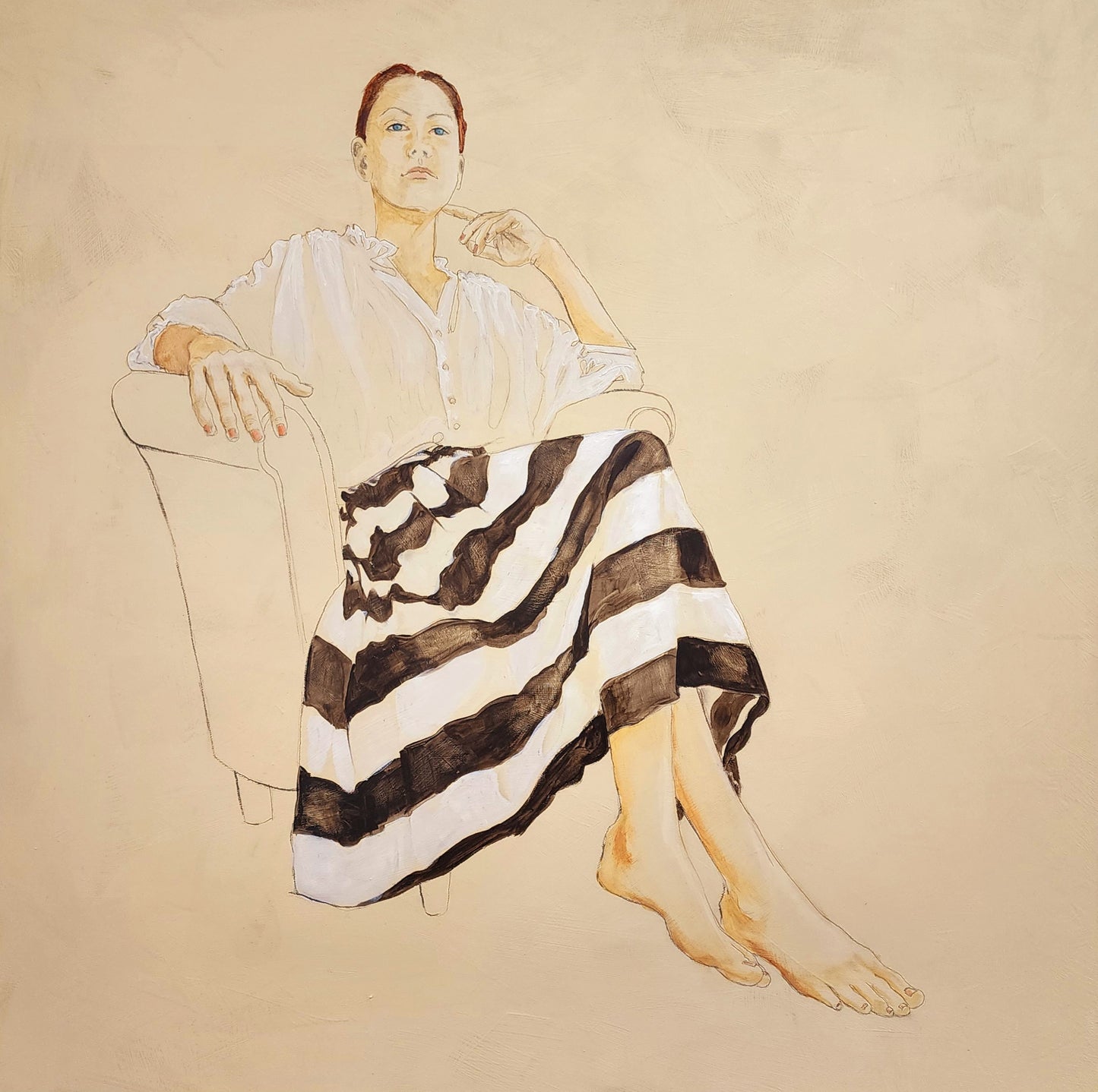 Seated in White