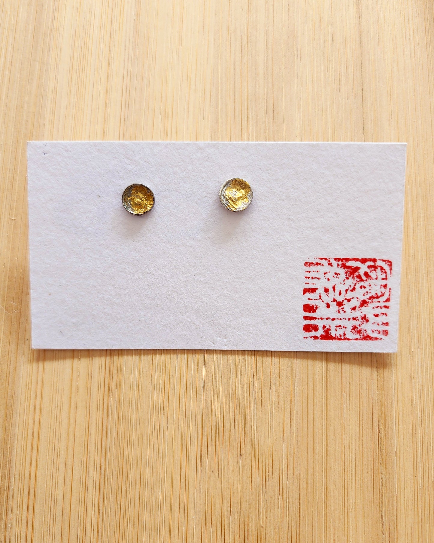 Gold Leaf Stud Earrings