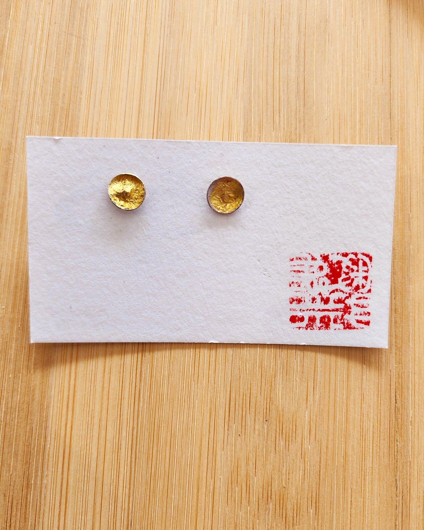 Gold Leaf Stud Earrings