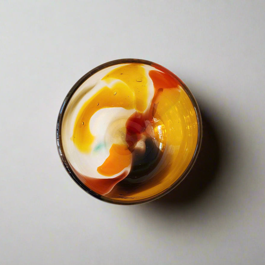 Gem Glass Bowl Amber