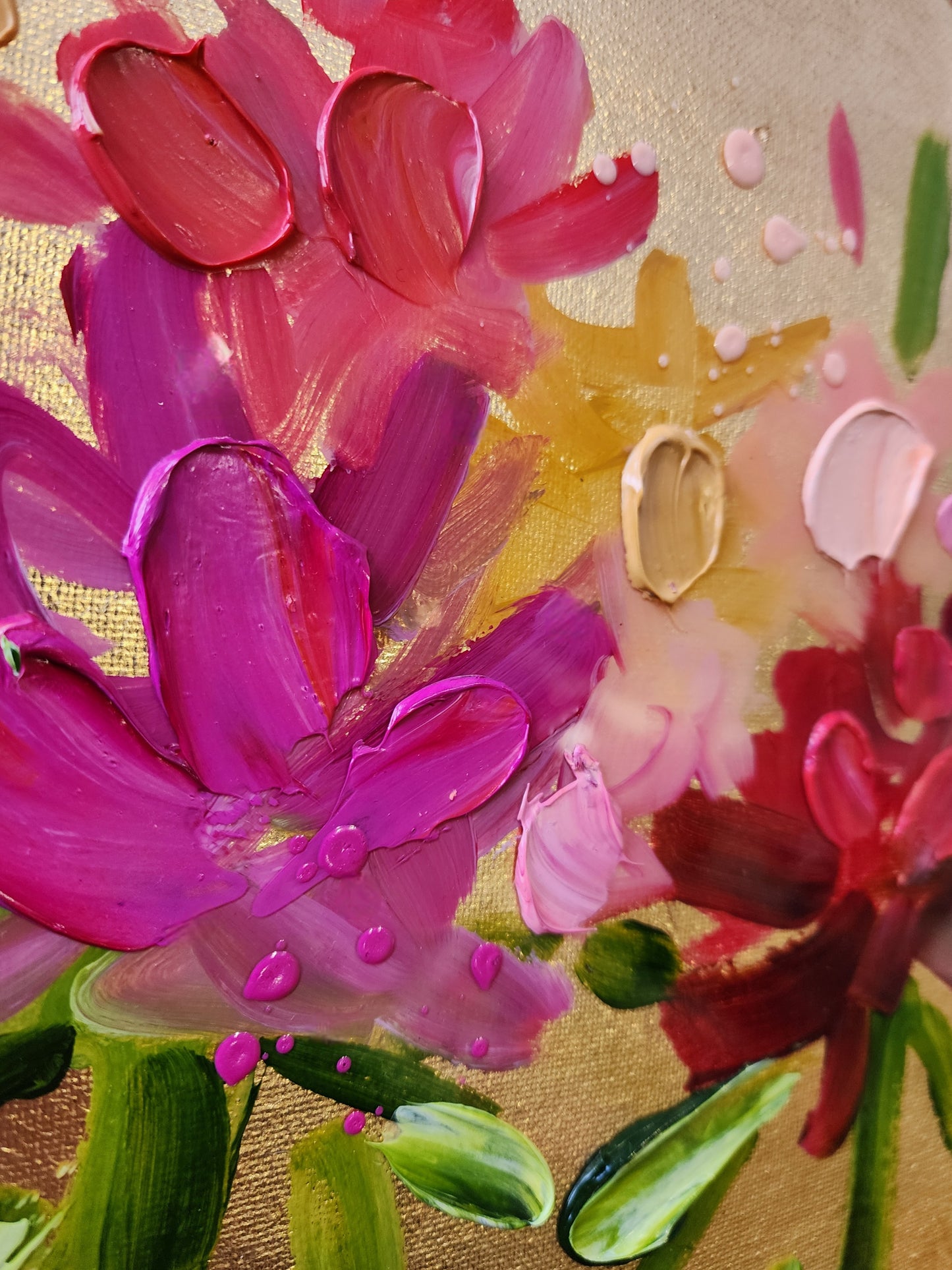 Gold Posy Framed