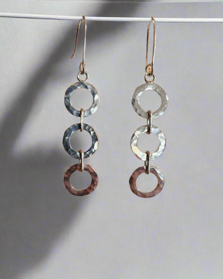 Dented Circle Earrings