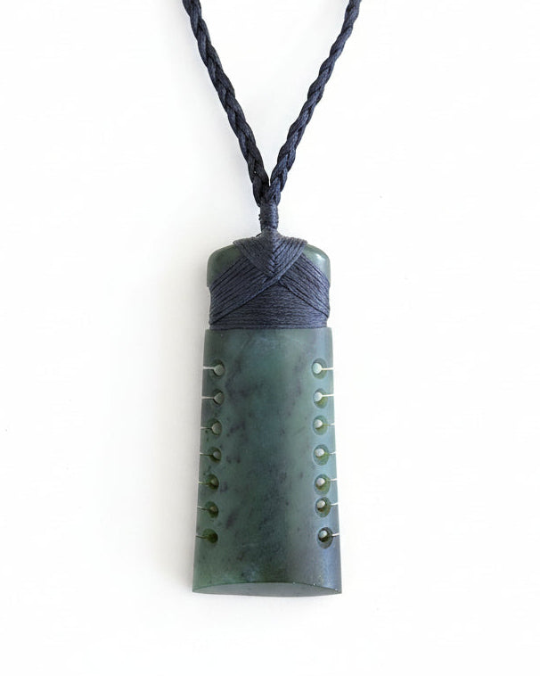 Large Notched Toki Pounamu Pendant