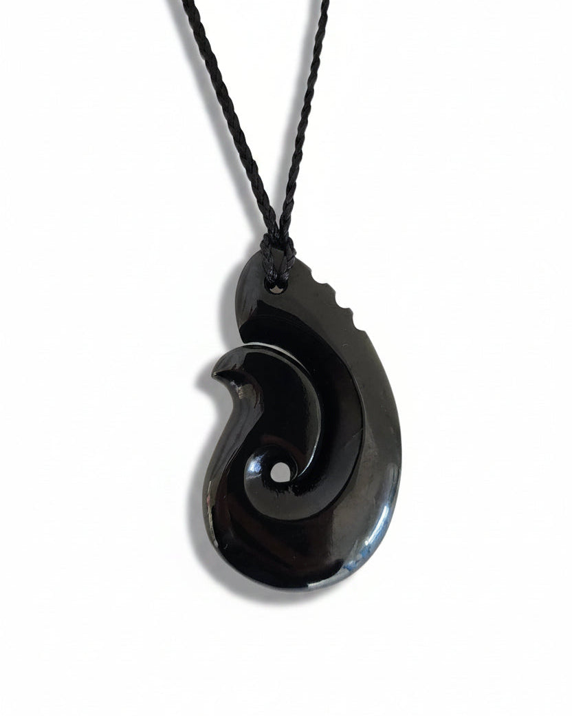 Pounamu Fishhook Pendant