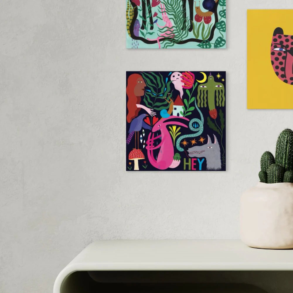 Ceramic Art Tile - HEY!