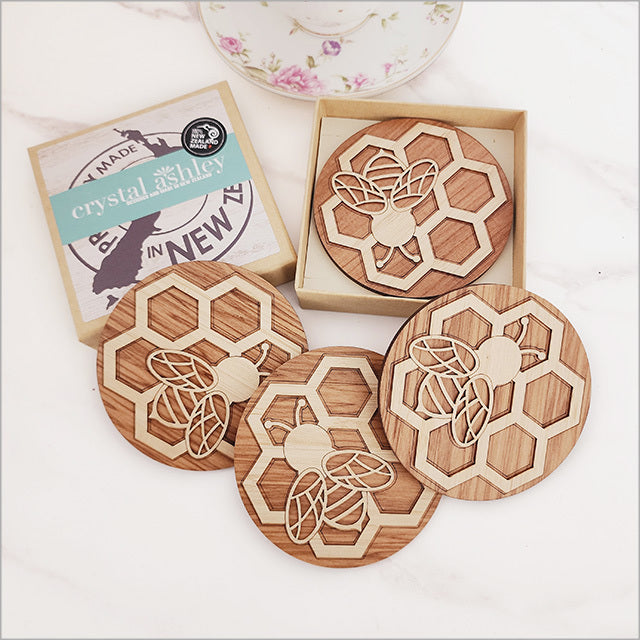 Bamboo+ Rimu assorted coasters