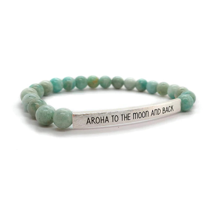 Bracelet "Aroha to the moon and Back" - Amazonite