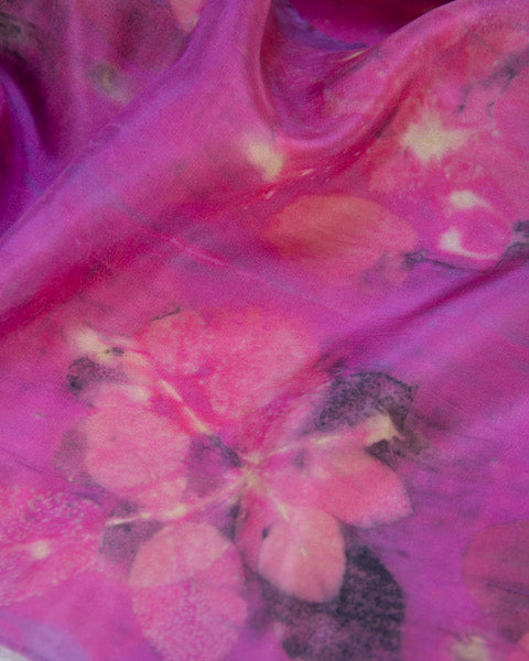 Silk Eco Scarf - Rose & Eucalyptus