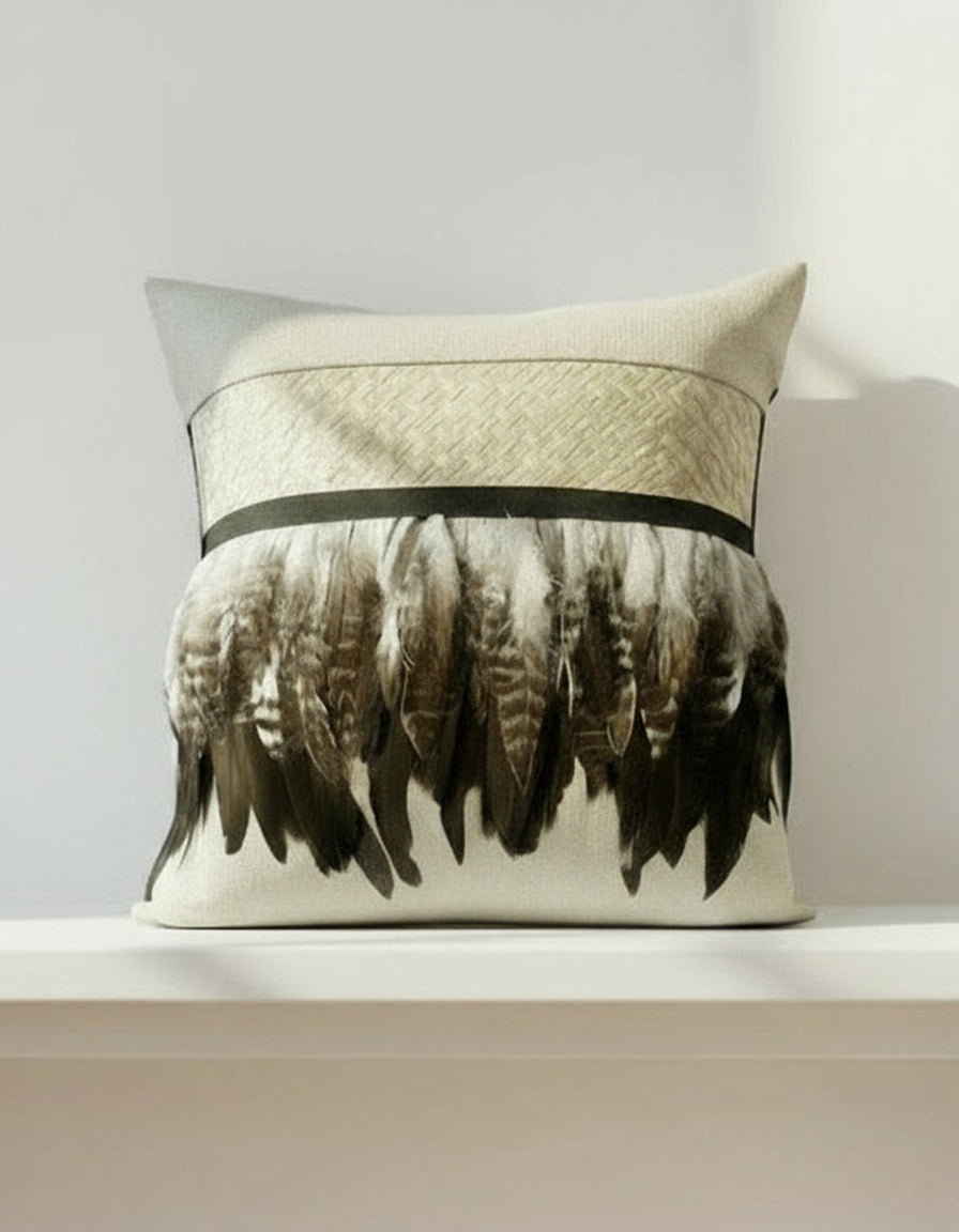 Driftwood Feather Cushion