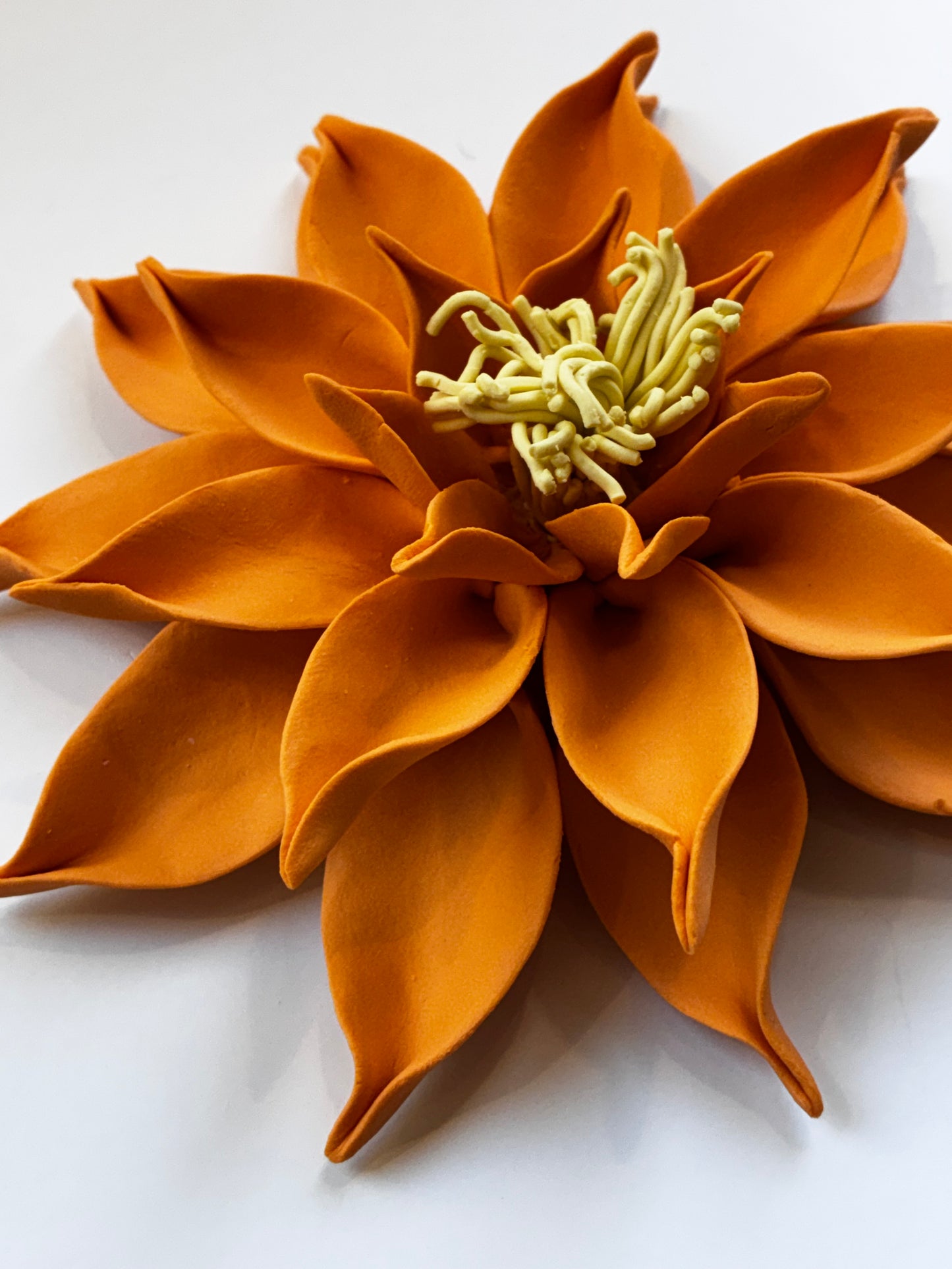 Dahlia in Orange Unglazed