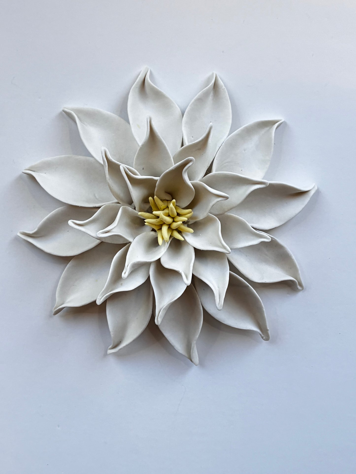 Dahlia in White Unglazed