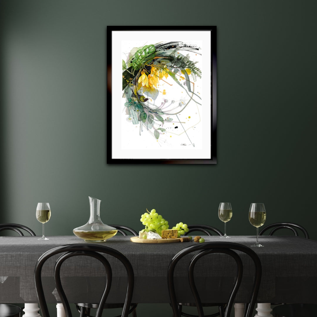 Kōwhai Korimako - Original Painting