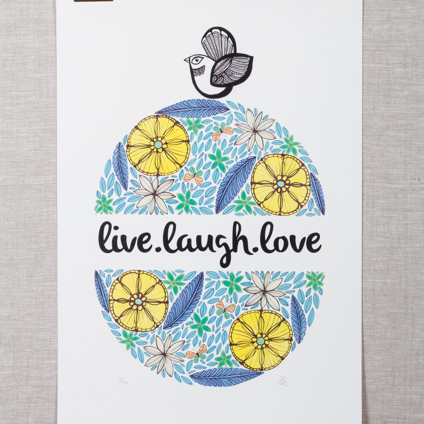 Live Laugh Love A3 Print