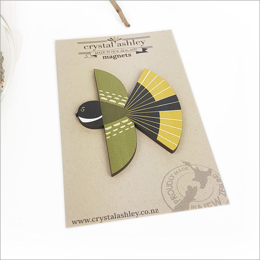 Wooden Folk Bird Magnets