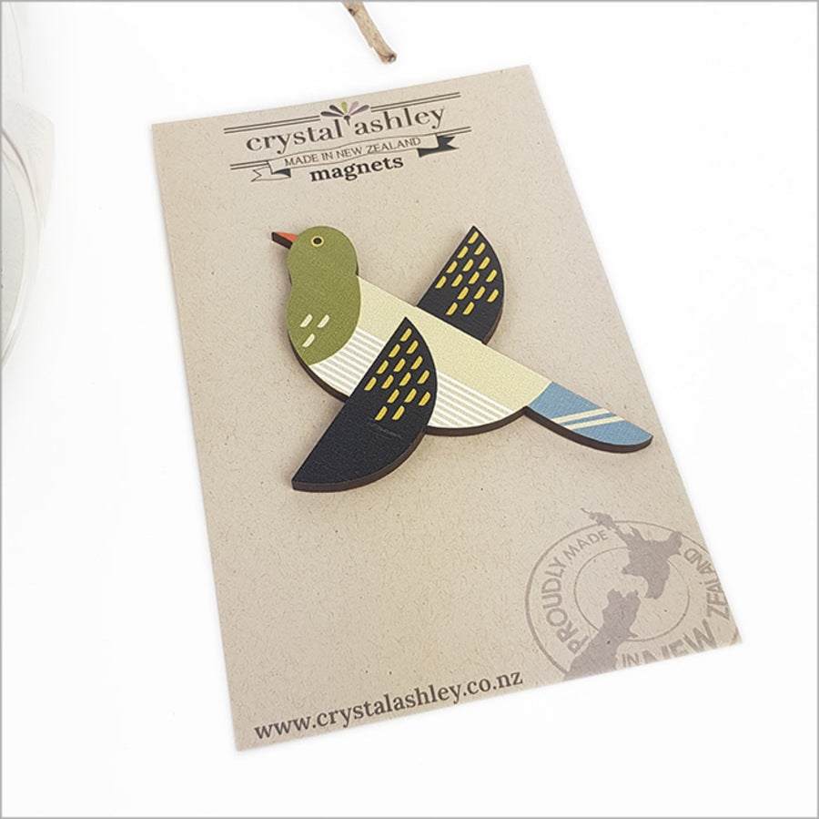 Wooden Folk Bird Magnets