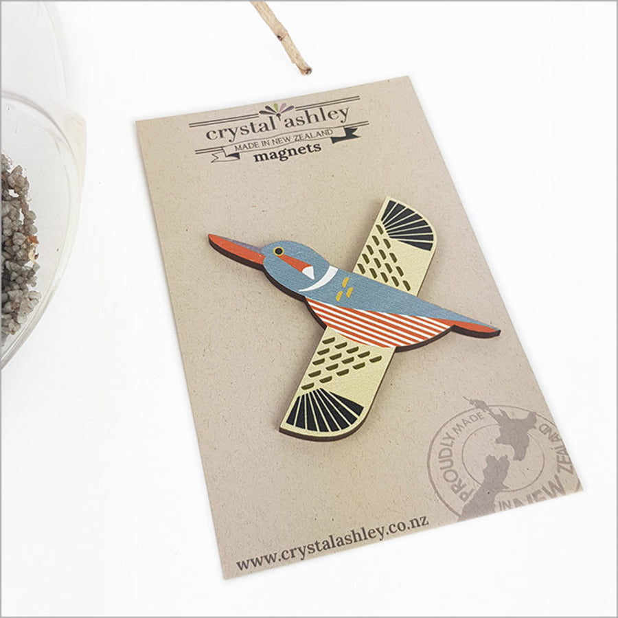 Wooden Folk Bird Magnets