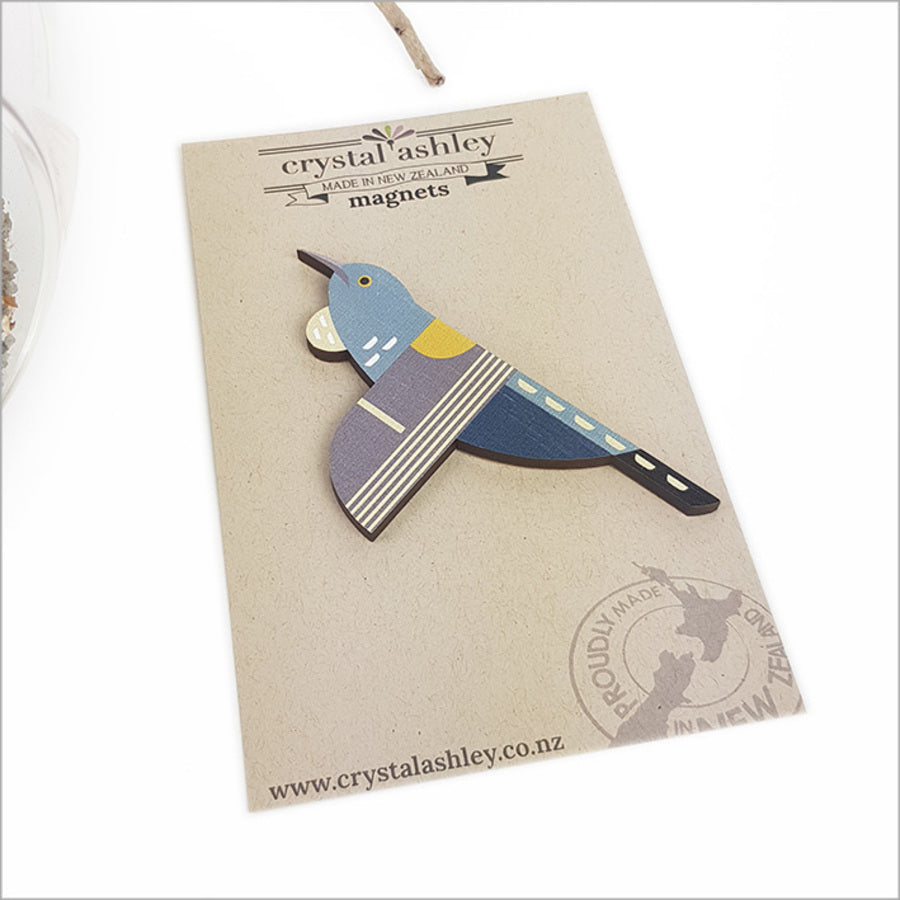 Wooden Folk Bird Magnets