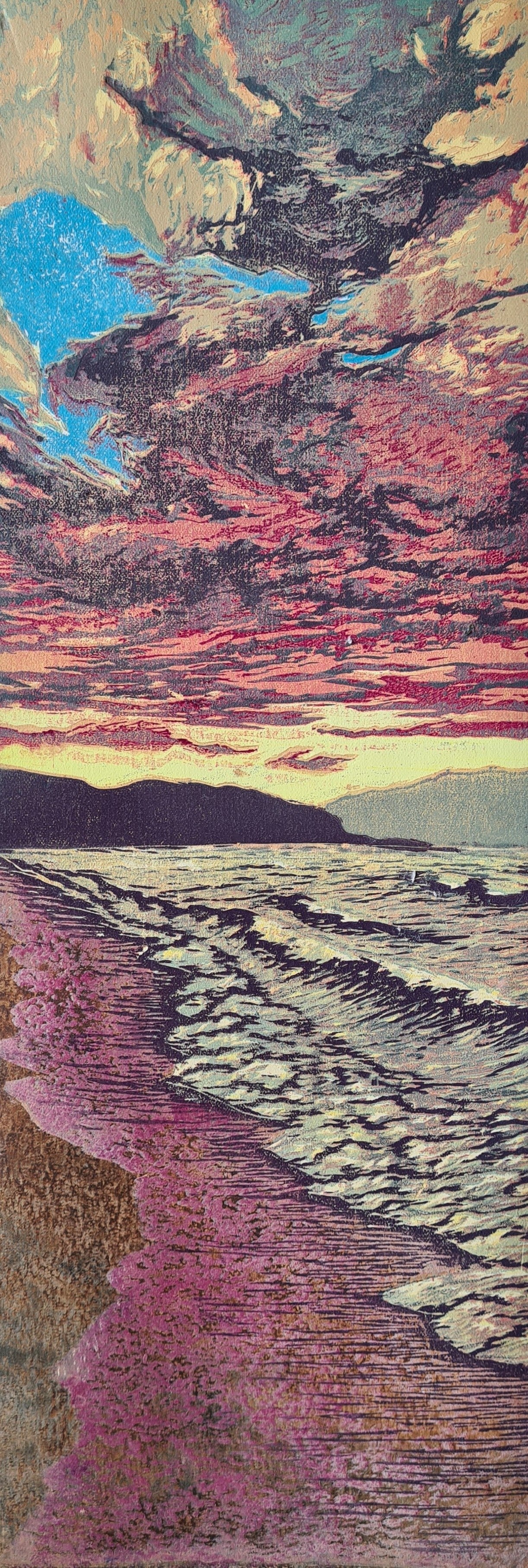 Pink Shoreline - Framed Print