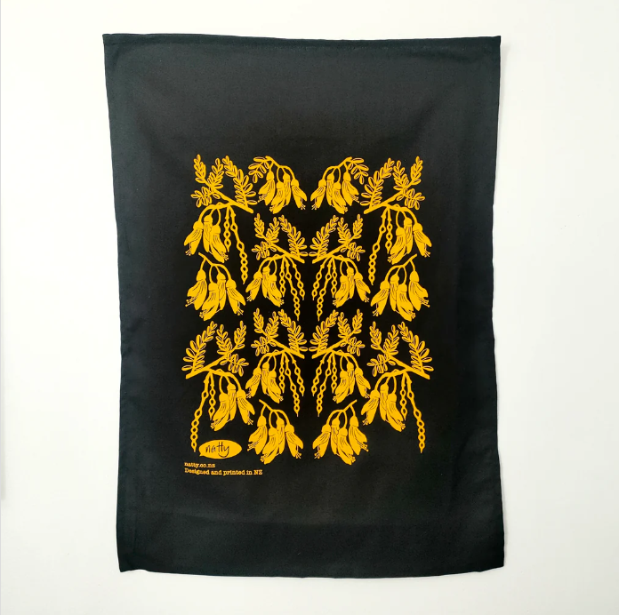 Kōwhai Black Tea Towel