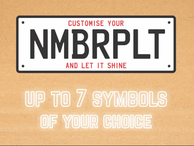 Number Plate - Personalised Light