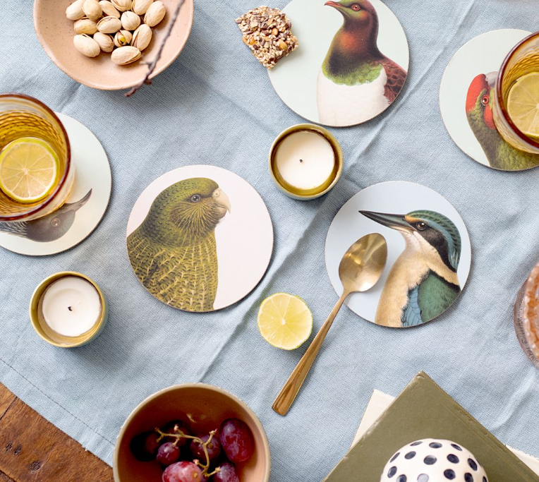 Hushed Birds Set of 6 Coasters