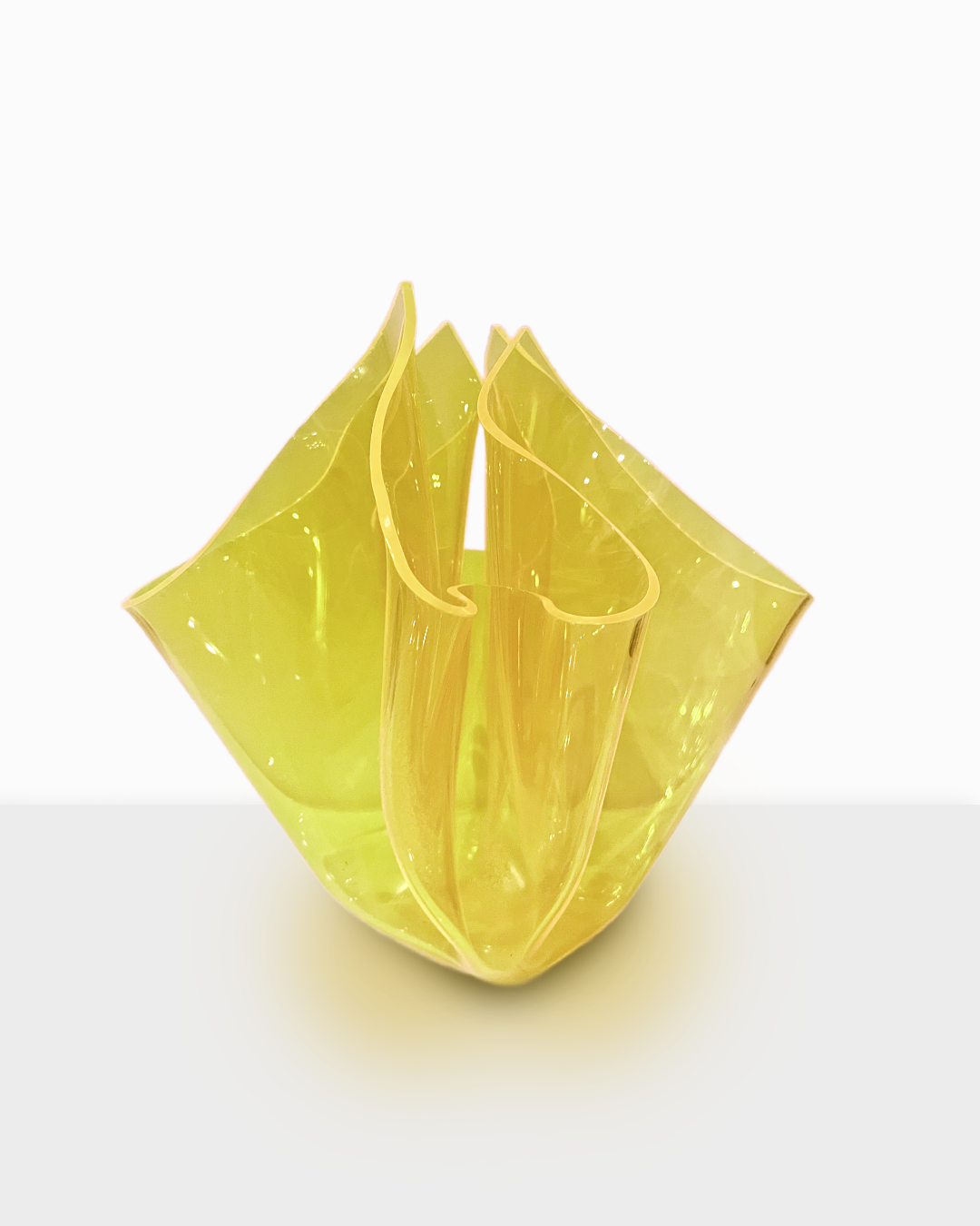 Transparent Fluorescent Yellow Flower Bloom