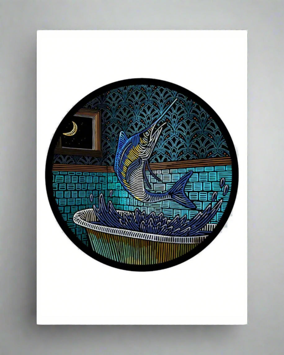 Splish Splash in Aqua & Gold