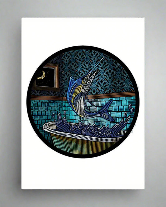 Splish Splash in Aqua & Gold