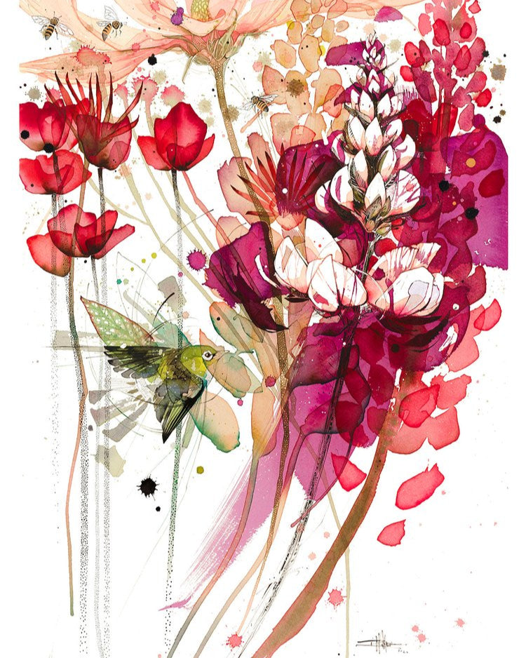 Wildflowers Magenta & Red