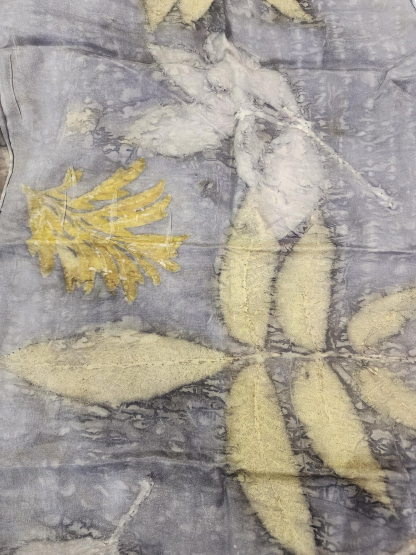 Silk Eco Scarf - Walnut & Peony