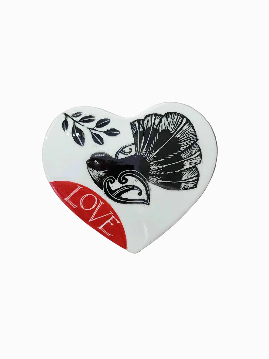 Ceramic Heart - Love Fantail