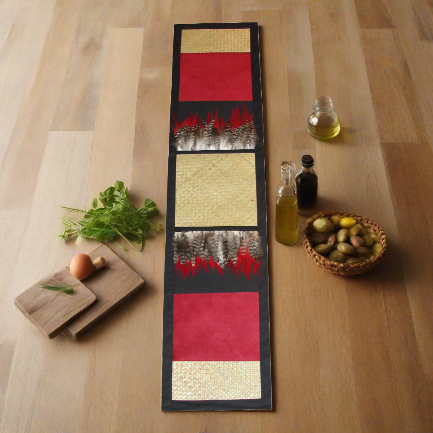 Table Runner in Red Pohutukawa