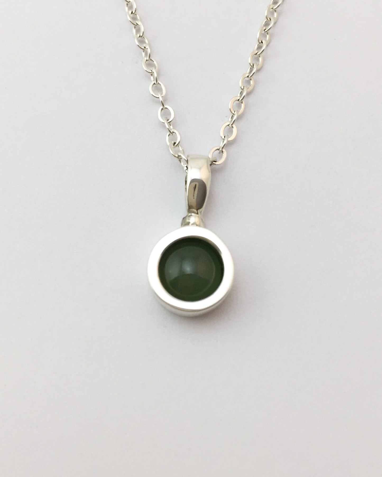 Sterling Silver Pendant - Greenstone