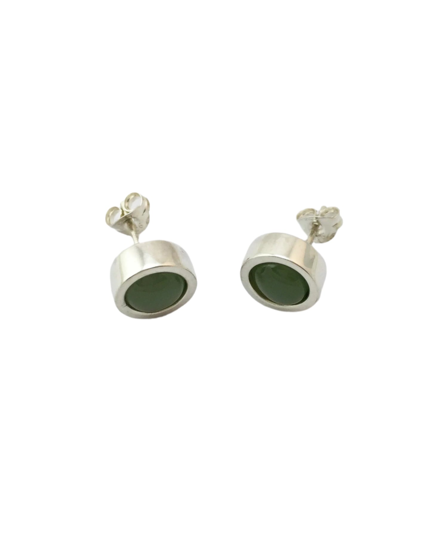 Pounamu Silver Studs