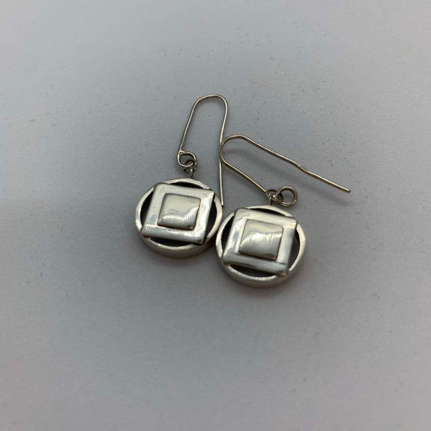 Circle Square Earrings