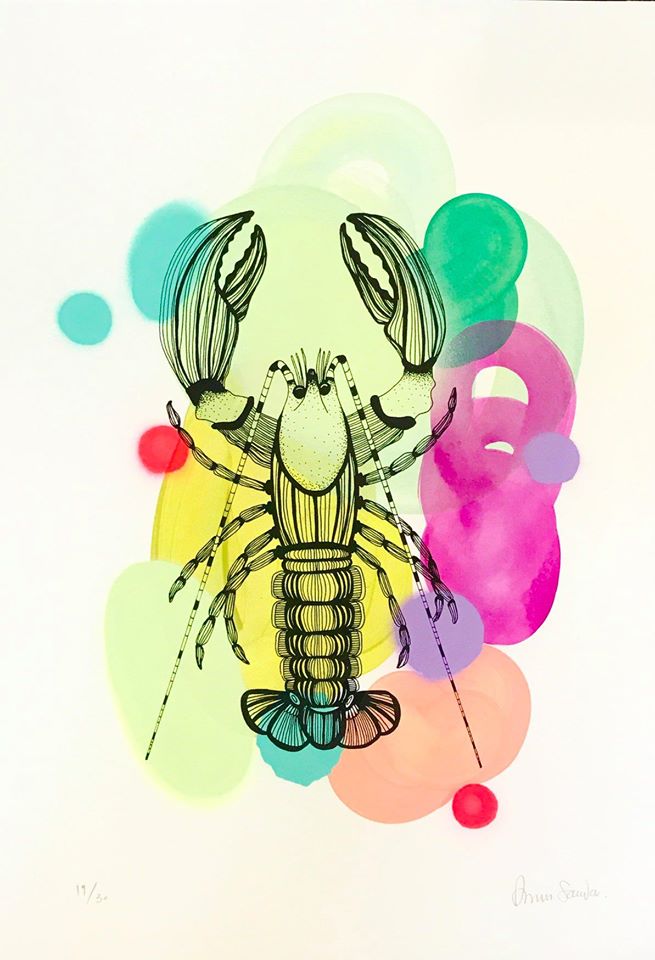 Crayfish - Pink & Green
