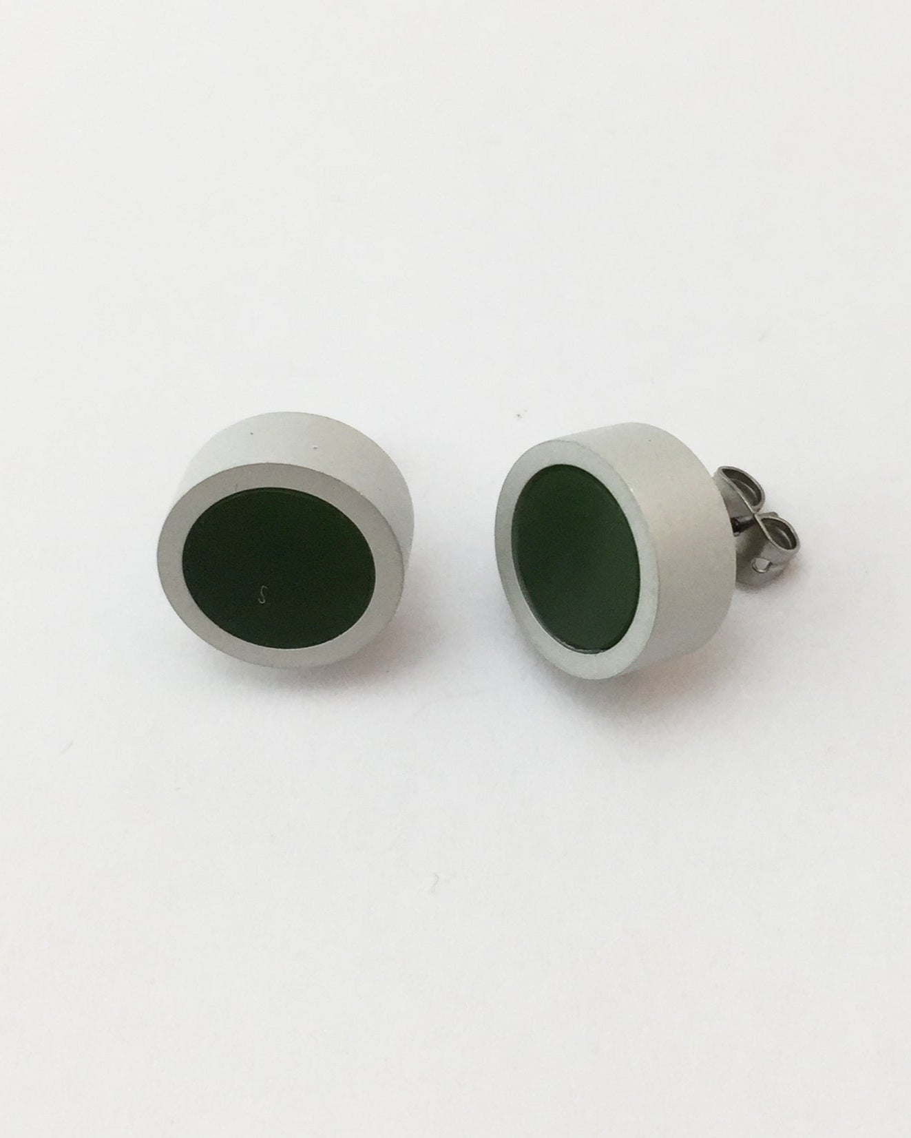 Stud Earrings - Greenstone