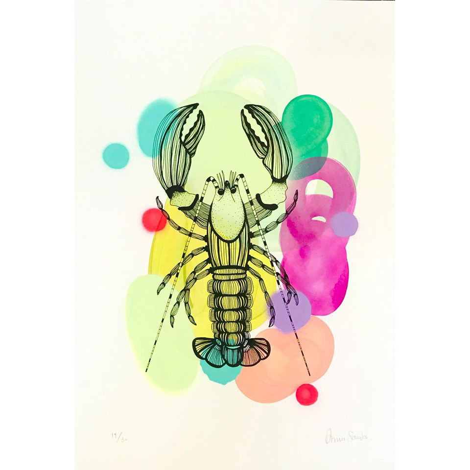 Crayfish - Pink & Green